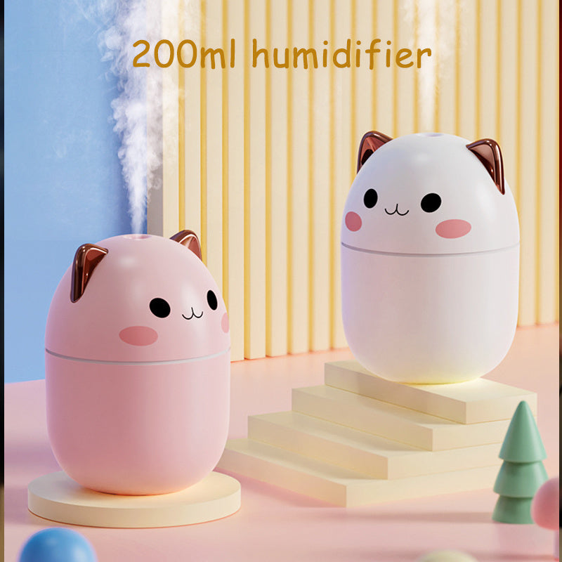 Air Humidifier Cute Cat Ultra-Silent USB Office Household Bedroom Car Aromatherapy Air Purifier With Led Cool Mist Spray - Keep Me Pawsted