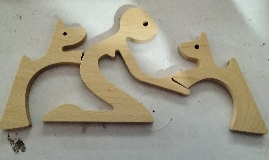 DIY Figurine Wood Dog Ornament Sculpture Home Decoration A Man A Dog Wood Sculpture Christmas Gifts Model Decor - Keep Me Pawsted