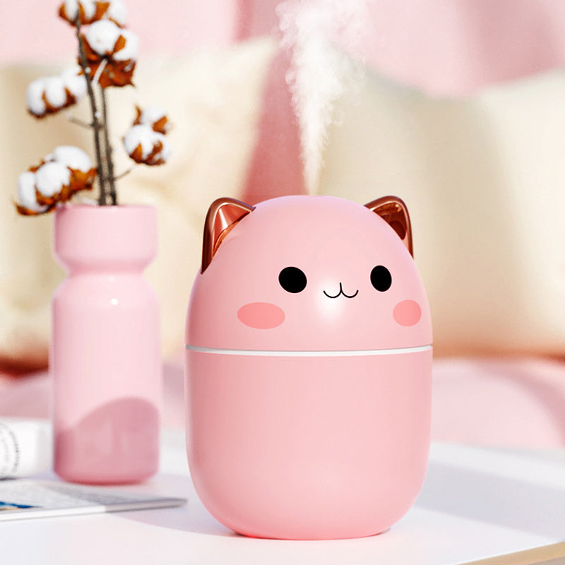 Air Humidifier Cute Cat Ultra-Silent USB Office Household Bedroom Car Aromatherapy Air Purifier With Led Cool Mist Spray - Keep Me Pawsted