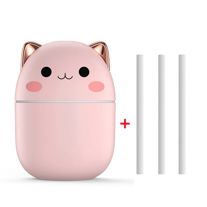 Air Humidifier Cute Cat Ultra-Silent USB Office Household Bedroom Car Aromatherapy Air Purifier With Led Cool Mist Spray - Keep Me Pawsted