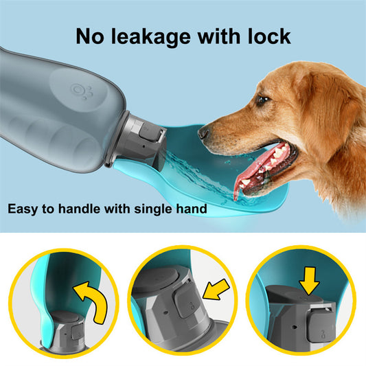 Hydrate on the go - 27oz (800ml) Leakproof pet water bottle with bowl – Perfect for walks - Keep Me Pawsted