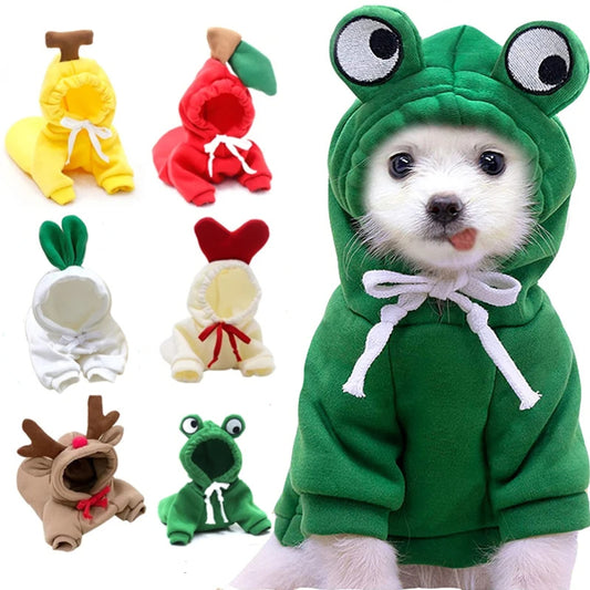 Cute Fruit Dog Clothes For Small Dogs Hoodies Winter Warm Fleece Pet Clothing Puppy Cat Costume Coat For French Chihuahua Outfit - Keep Me Pawsted